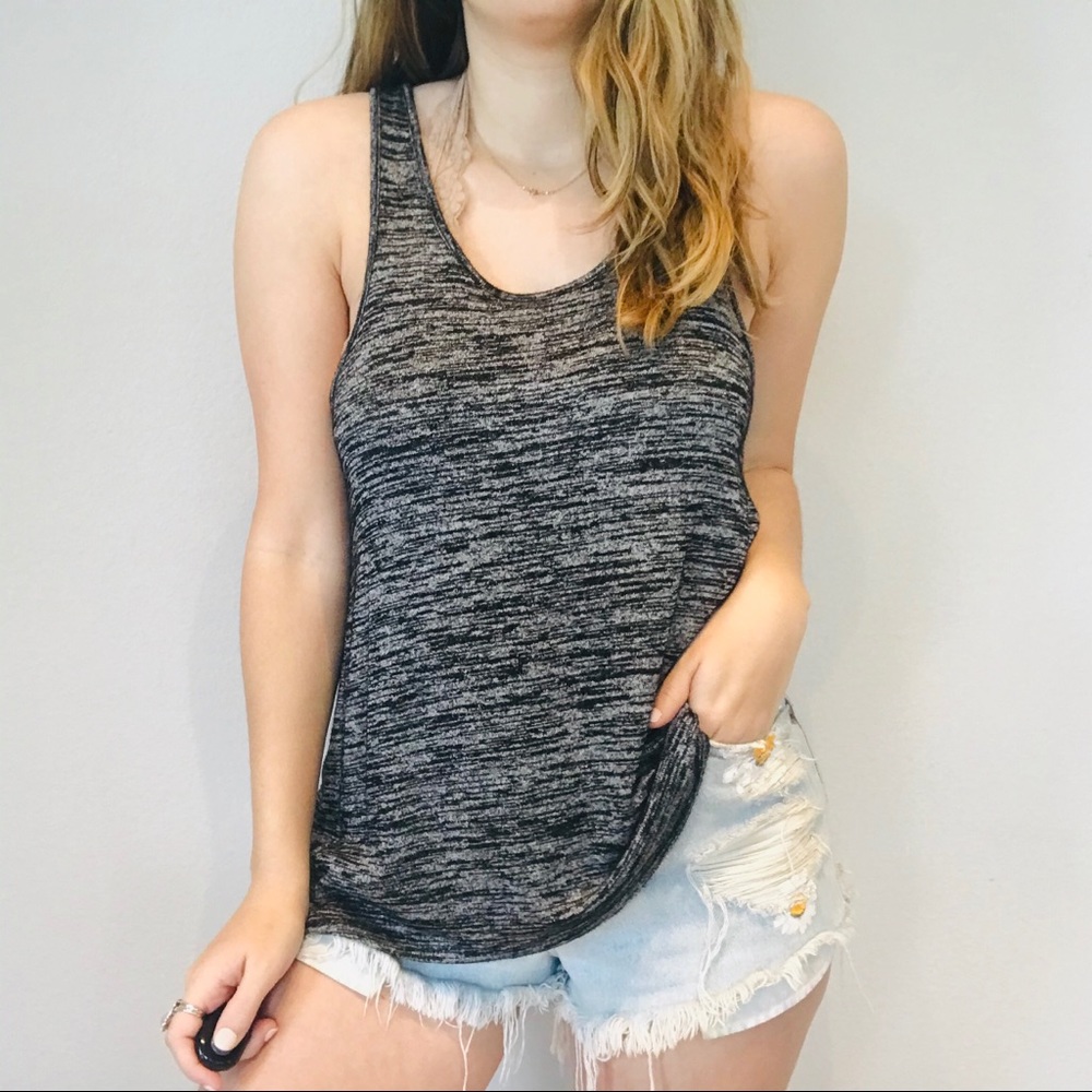 Rag & Bone Gray heather back tank top - Picture 2 of 7